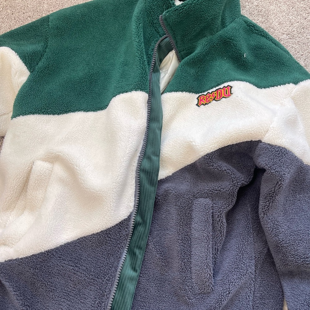 Color block zip jacket